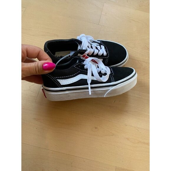 VANS Bnwt "Ward" Low Top Sneakers Boys New Black - Picture 4 of 8